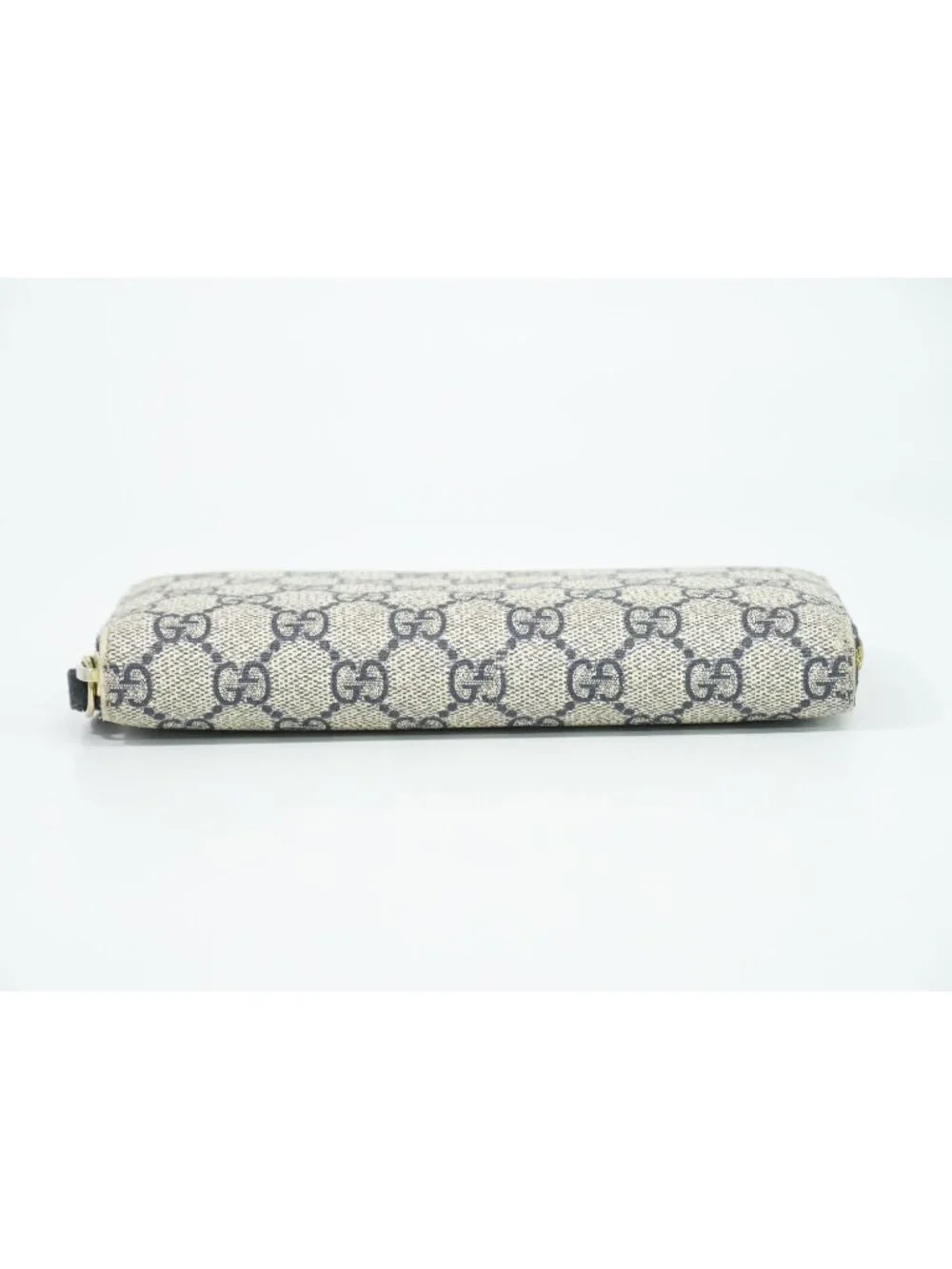 Gucci GG Supreme Zip Around Wallet Navy Vintage